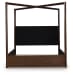 Dilenno - Dark Brown - King Canopy Bed