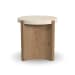 Eclipse - Round End Table - Light Brown / Beige