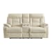 Trinidad - Power Motion Loveseat With Power Motion Head Recliner & Console - Pebble Cream