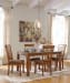 Berringer - Rustic Brown - 6 Pc. - Rectangular Dining Room Table, 4 Upholstered Side Chairs, Large Bench