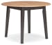 Gesthaven - 5 Pc. - Round Dining Room Drop Leaf Table, 4 Side Chairs - Natural / Brown