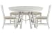 Heron Cove - 52" Round Dining Table With 2 Side Chairs And Curved Bench - Chalk White And Dovetail Gray