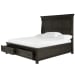 Bellamy - Complete Queen Panel Storage Bed - Peppercorn