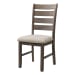 Jax - 7 Piece Dining Set - Table, 6 Ladder Side Chairs - Smokey Walnut