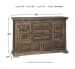Wyndahl - Rustic Brown - 6 Pc. - Dresser, Mirror, Chest, King Panel Bed