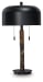 Alanbert - Brown / Black - Metal Table Lamp