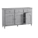 Pulaski Accents - 3-Door Credenza With Storage Drawers - Light Gray