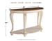 Realyn - White/brown - Sofa Table