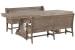 Paxton Place - Extendable Trestle Dining Table With 2 Benches - Dovetail Gray