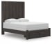 Fraluna - Charcoal - Queen Panel Storage Bed