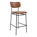 Sailor - Leather Bar Stool - Dark Brown