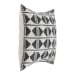 Radiant Oasis - Nubia Pillow 22' x 22' - Black/White