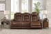 The Man-Den - Mahogany - PWR REC Sofa with ADJ Headrest