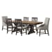Montrose - 7 Piece Standard Height Dining Set (Table, Four Chairs & Two Host Chairs) - Espresso And Brown