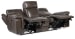 Montel - Lay Flat Power Sofa With Power Headrest & Lumbar - Dark Brown