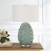 Laced Up - Sea Foam Glass Table Lamp