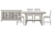 Bronwyn - Extendable Rectangular Counter Height Dining Table With 4 Counter Chairs And Server - Alabaster