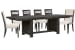 Plum Creek - Extendable Trestle Dining Table With 4 Side Chairs And 2 Upholstered Side Chairs - Ravenwood Black / White