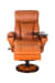 William - Swivel Pedestal Recliner And Storage Ottoman, And Arm Table - Orange