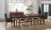 Charleston - Rectangle Leg Dining Table With 2-22" leaves - Dark Brown