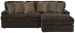 Mammoth - 2 Piece Sofa Chaise With RSF Chaise - Chocolate