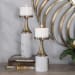Castiel - Marble Candleholders (Set of 2) - White & Gold