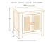 Wystfield - White / Brown - Rectangular End Table - 2 Doors