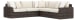 Kimora - 3-Piece Outdoor Sectional - Beige / Dark Brown
