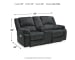 Draycoll - Slate - Dbl Rec Pwr Loveseat W/Console