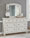 Robbinsdale - 8 Pc. - Dresser, Mirror, Chest, California King Sleigh Bed With 2 Storage Drawers, 2 Nightstands - Antique White