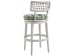 Seabrook - Swivel Bar Stool - White / Blue