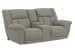 Sentinel - Power Lay Flat Reclining Console Loveseat With Extended Ottoman - Smoke