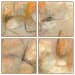 Ochre I - Painting 48' x 48' By Buddy Whitlock (Set of 4) - Walnut