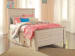 Willowton - Full Panel Bed With 2 Storage Drawers - Whitewash
