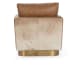 Lathe - Leather/Hide Accent Chair Chestnut - Brown/Blonde
