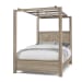 Cool Rustic - King Bed With Mirrored Canopy - Clear Maple