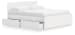 Onita - King Panel Platform Bed With Storage - White