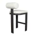 Bolster Back - Outdoor Bar Stool - White / Black
