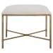 Avenham - Small Framed Bench - Gold & White