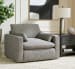Dramatic - 4 Pc. - Sofa, Loveseat, Chair And A Half, Ottoman - Granite