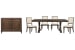 Jubilee - Extendable Trestle Dining Table With 4 Side Chairs And Bar Cabinet - Brown / White