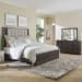 Modern Edge - 3 Piece Bedroom Set (California King Upholstered Bed, Dresser & Mirror) - Caffe