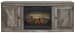 Wynnlow - TV Stand With Faux Firebrick Fireplace Insert - Gray