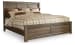 Juararo - California King Panel Bed - Dark Brown