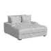Grande - Chaise With Power Back And 2 Pillows 21" - Grand Cord Light Gray