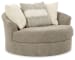 Creswell - Stone - Oversized Swivel Accent Chair