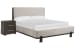 Tauren - King Upholstered Panel Bed With Nightstand - Coffee Bean / Beige