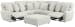 Majesty - 3 Piece Deep Seating Power Reclining Sectional With 1 Castered Cocktail Ottoman - White