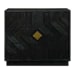 Faulkner - 3 Drawer Modern Chest - Black / Brass