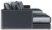 Remington - 4 Piece Modular Double Chaise Sectional - Slate